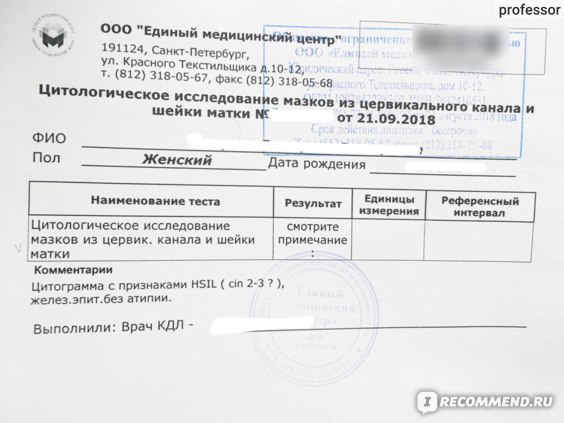 цитология отзывы