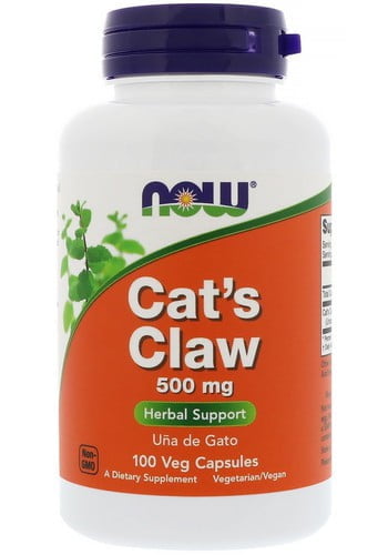 Кошачий коготь Now Foods (Cats Claw Extract Нау Фудс), 500 мг, 100 веганских капсул